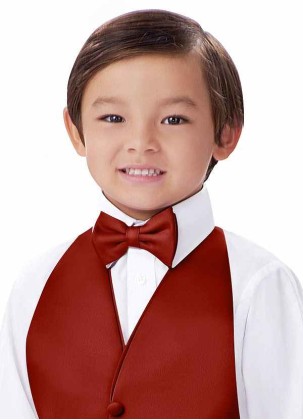 Gentlemen's Collection Boy's Matte Satin pre-tied bow tie