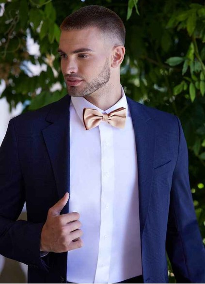 Gentlemen's Collection Men's Matte Satin pre-tied bow tie