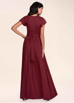 Blush Mark Earnest Of Style Burgundy Jersey Maxi Dress