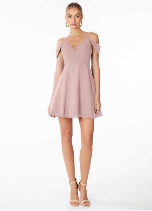 AZ Occasions Mini Lace and Chiffon Skirt Dress