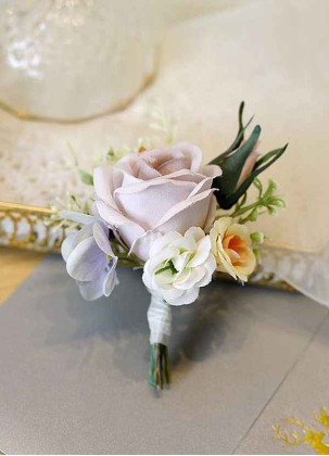 Lilac Rose Boutonniere